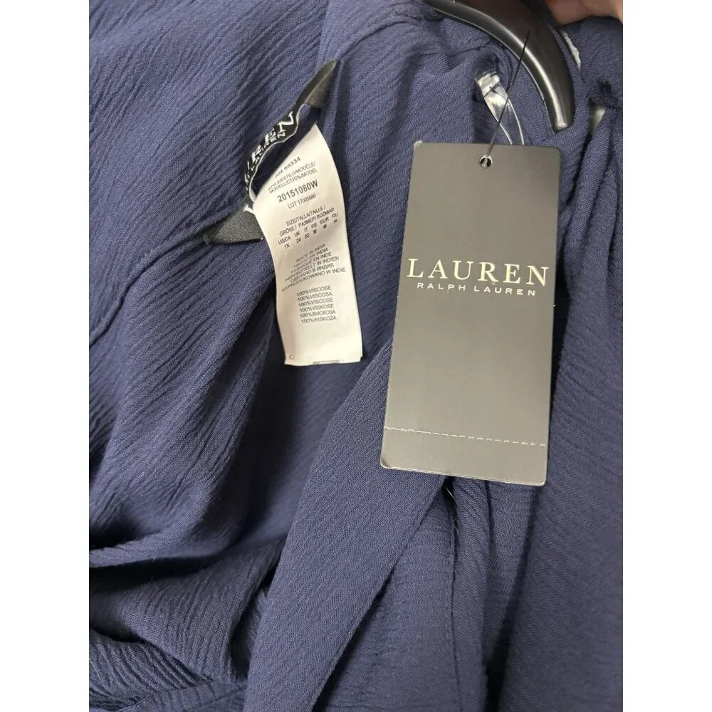 Lauren Ralph Lauren Women's V-Neck Tunic Swim Cover Up Blue Size 1X NWD - Picture 6 of 8